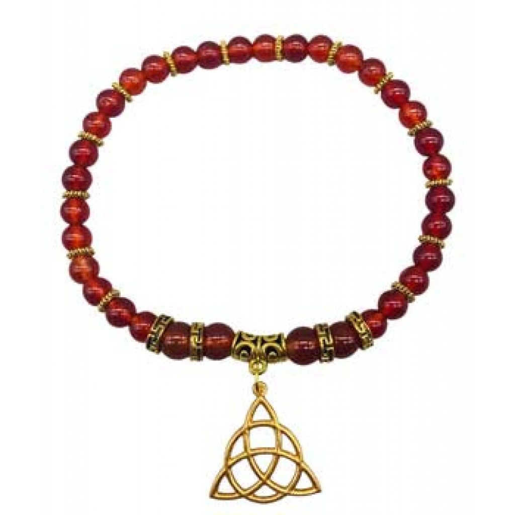 Carnelian Triquetra Anklet