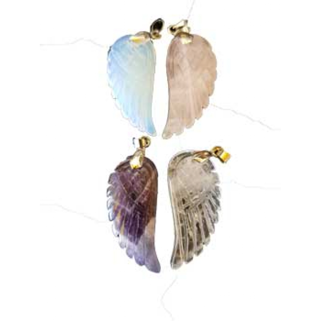 Angel Wing Assorted Stone Set - Pack of 4