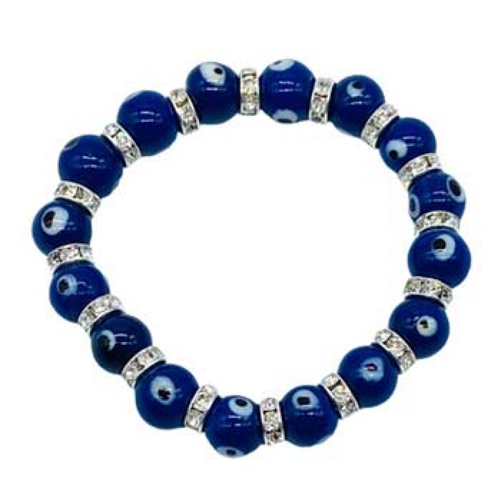 Evil Eye Bracelet - Black 8mm