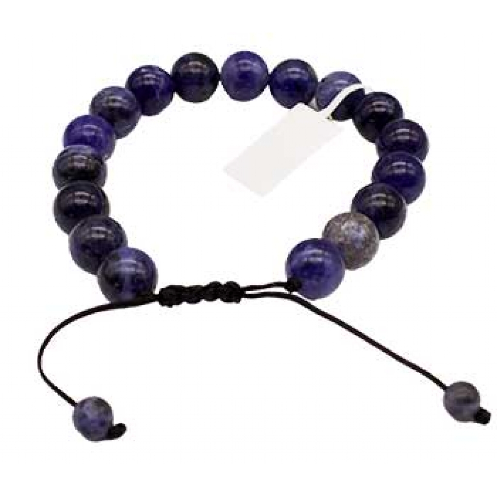 10mm Sodalite Bracelet for Emotional Stability