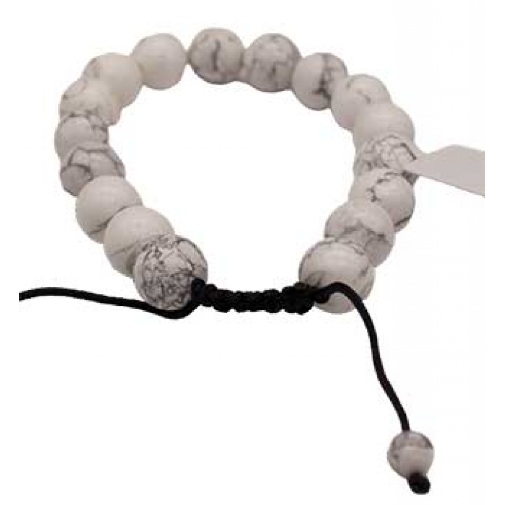 10mm Adjustable Howlite Bracelet for Mindfulness