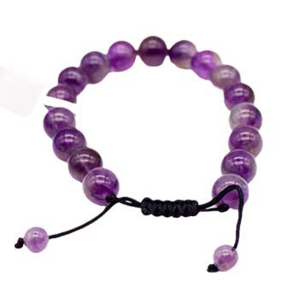 10mm Adjustable Amethyst Bracelet for Healing