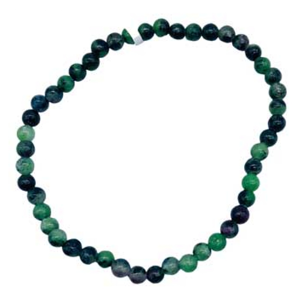 4mm Ruby Zoisite Chip Bracelet