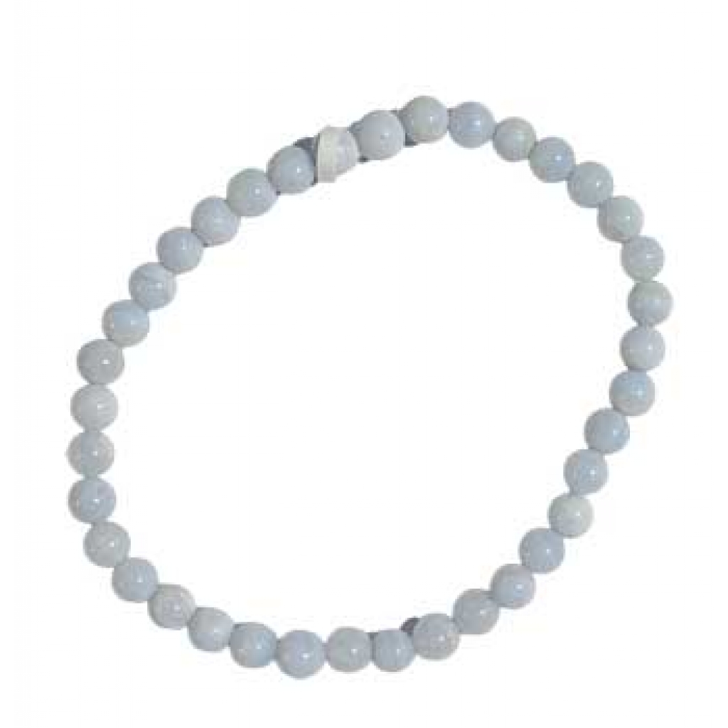 Blue Lace Agate Bracelet - 4mm