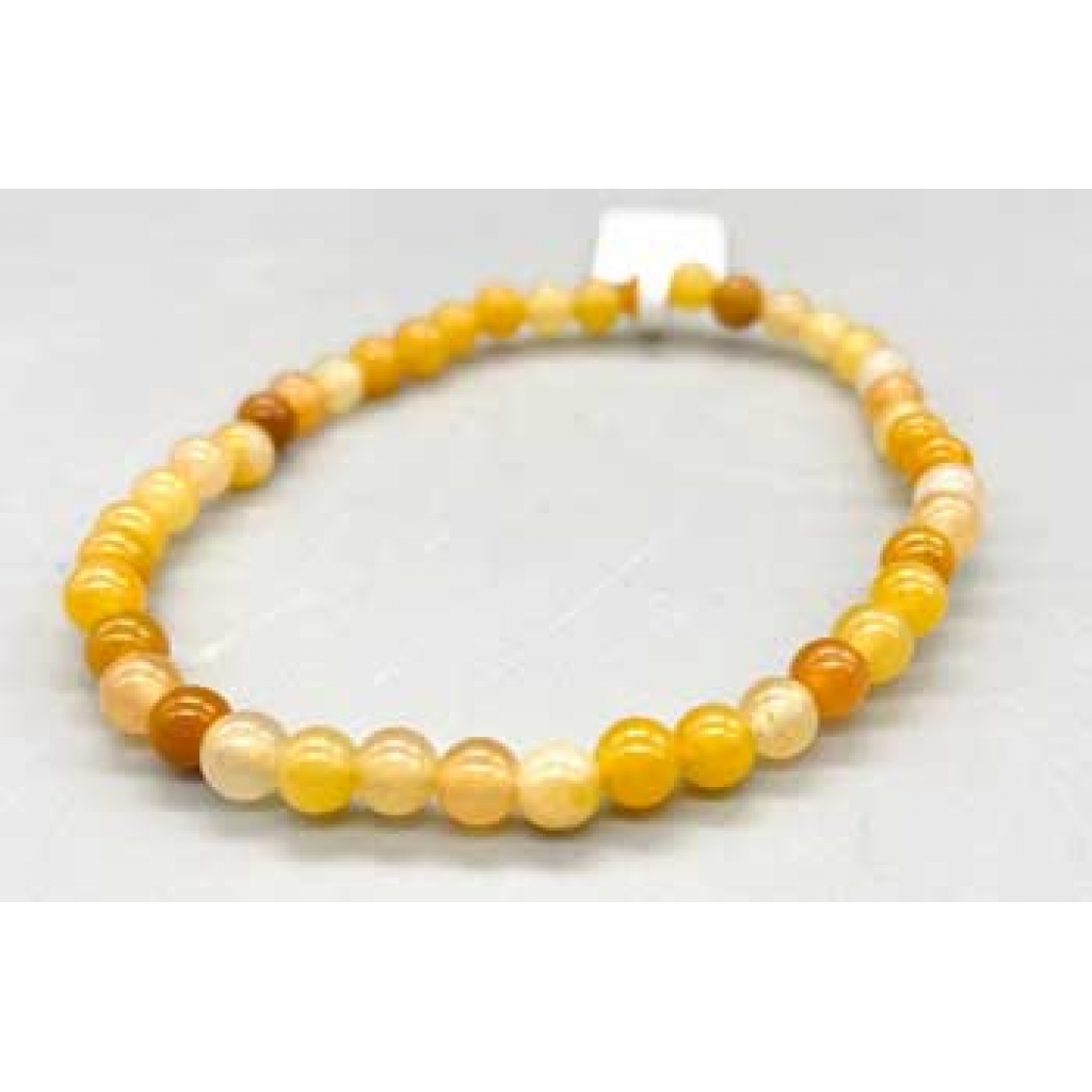 4mm Yellow Jade Bracelet