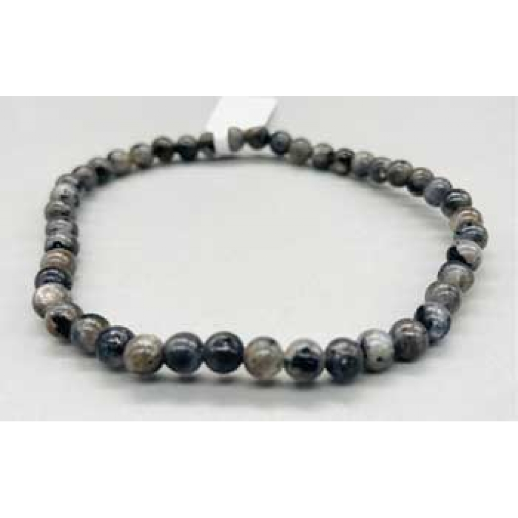 4mm Labradorite & Black Bracelet - Enhance Your Aura