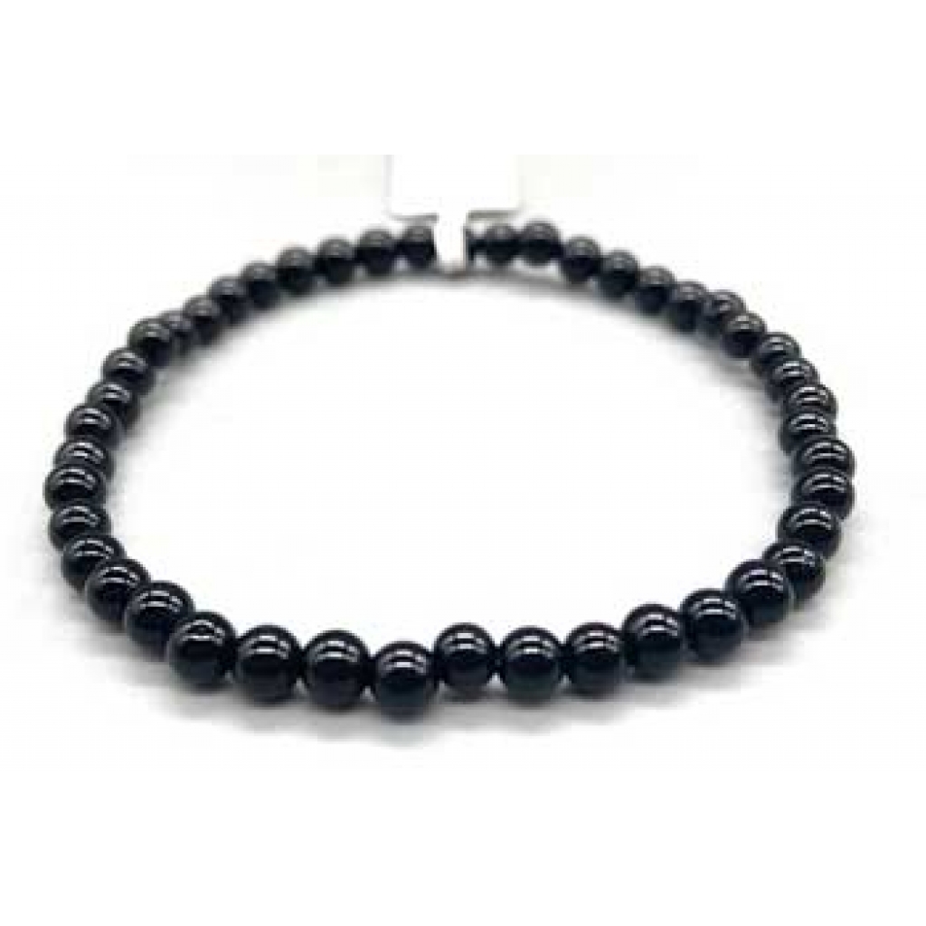 4mm Black Onyx Bracelet for Grounding and Support