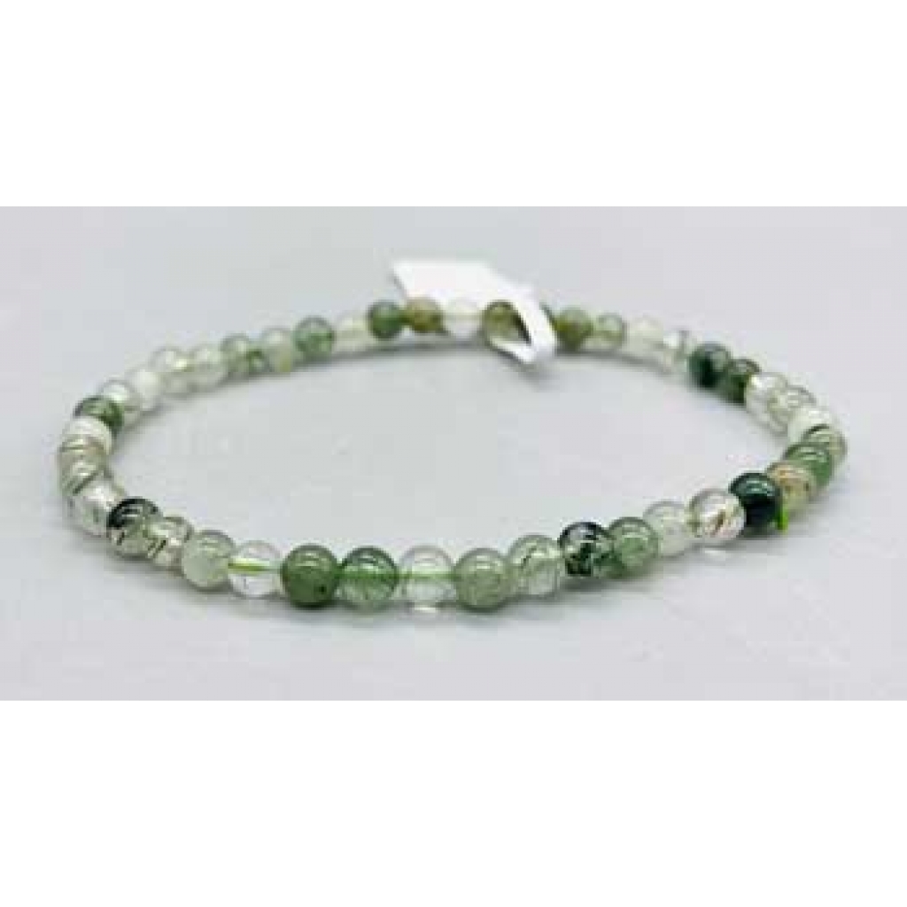 4mm Green Rutile Bracelet