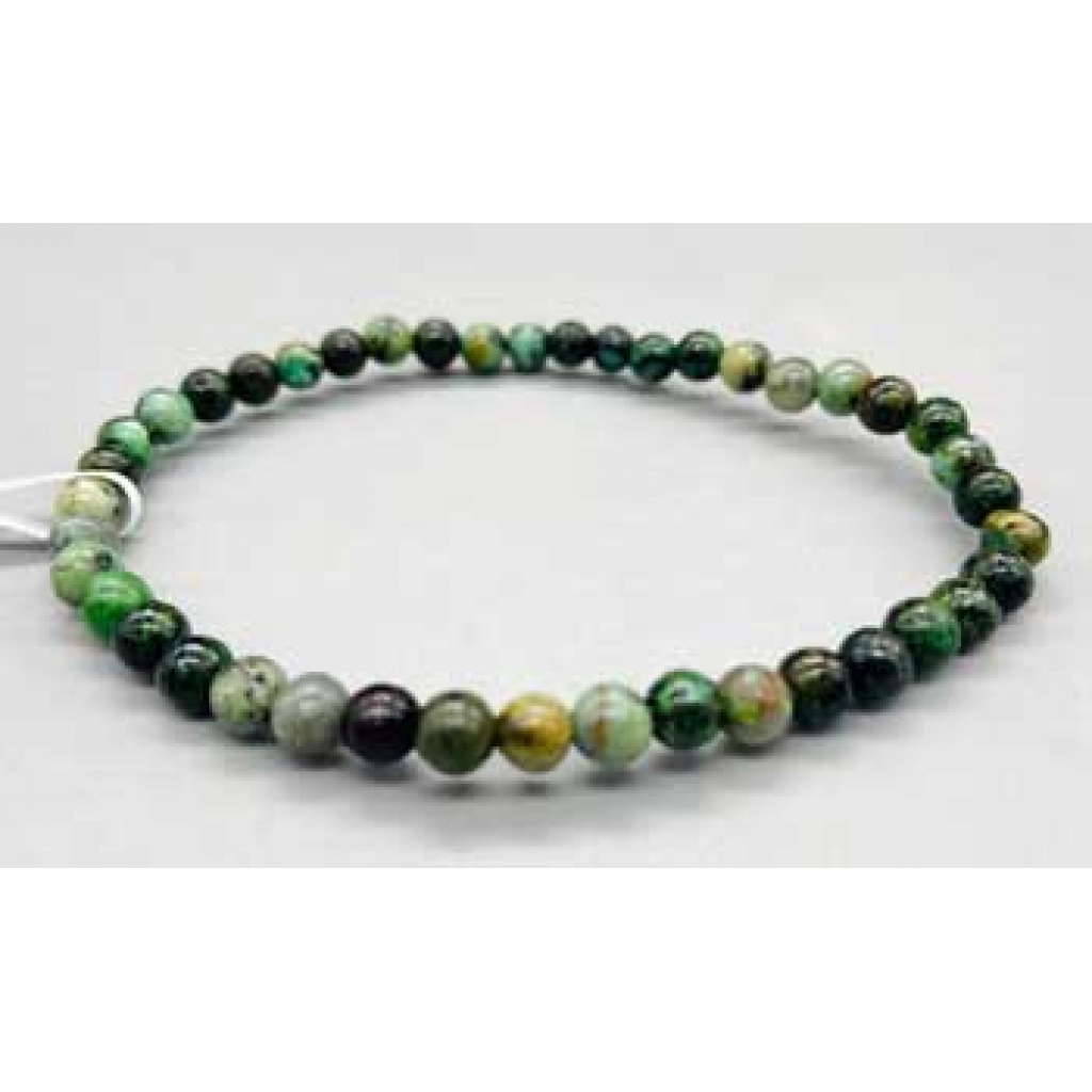 4mm African Turquoise Beaded Bracelet