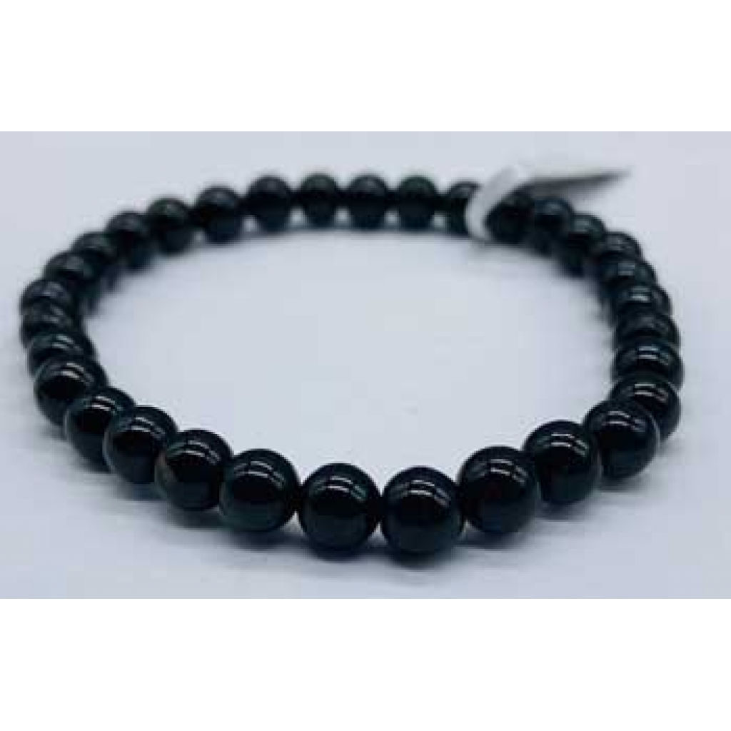 6mm Black Tourmaline Bracelet for Grounding Energy