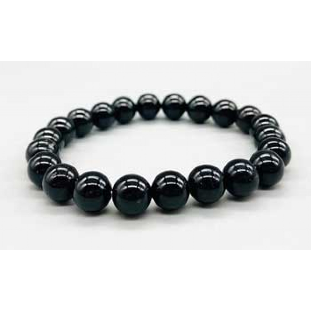 8mm Black Tourmaline Bracelet - Grounding Energy