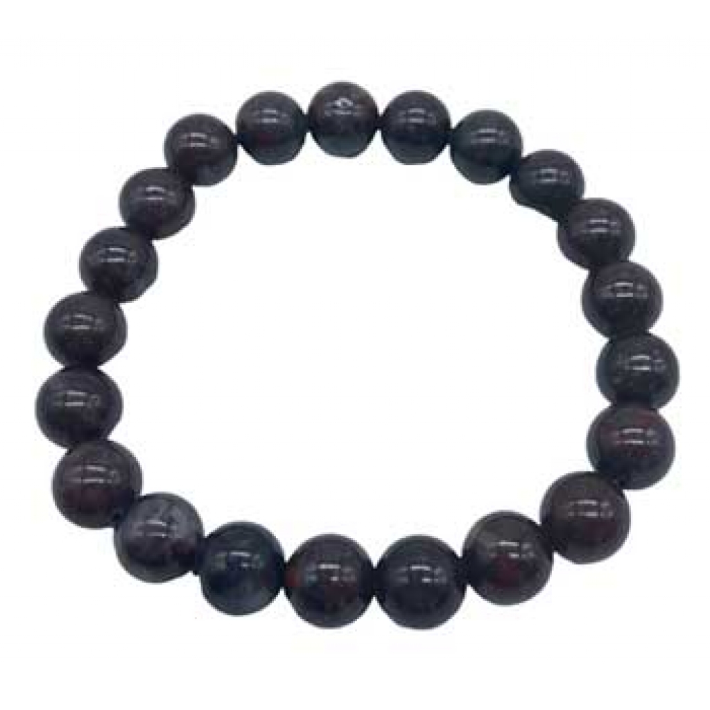 8mm Bloodstone Beaded Bracelet for Healing