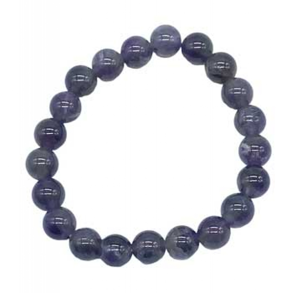 8mm Chevron Amethyst Bracelet - Healing Energy