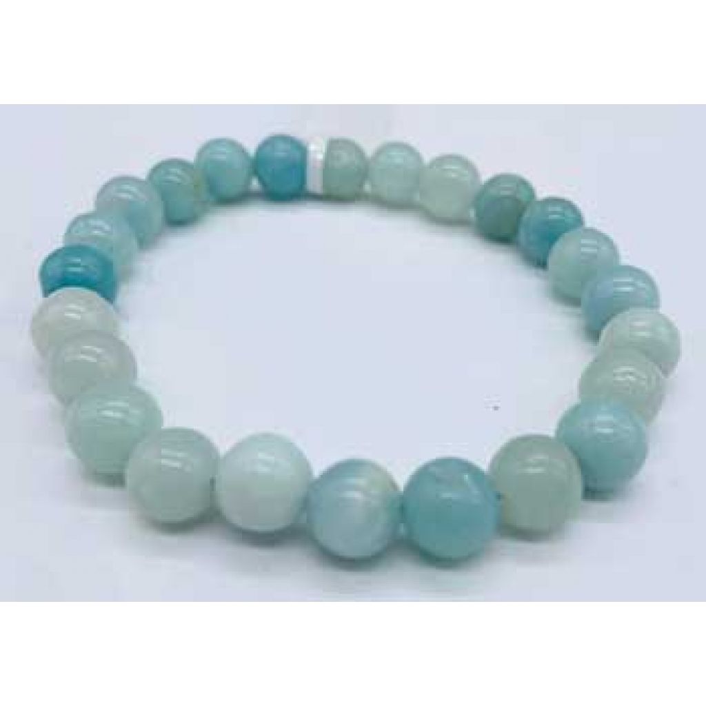 8mm Amazonite Bracelet for Healing and Communication