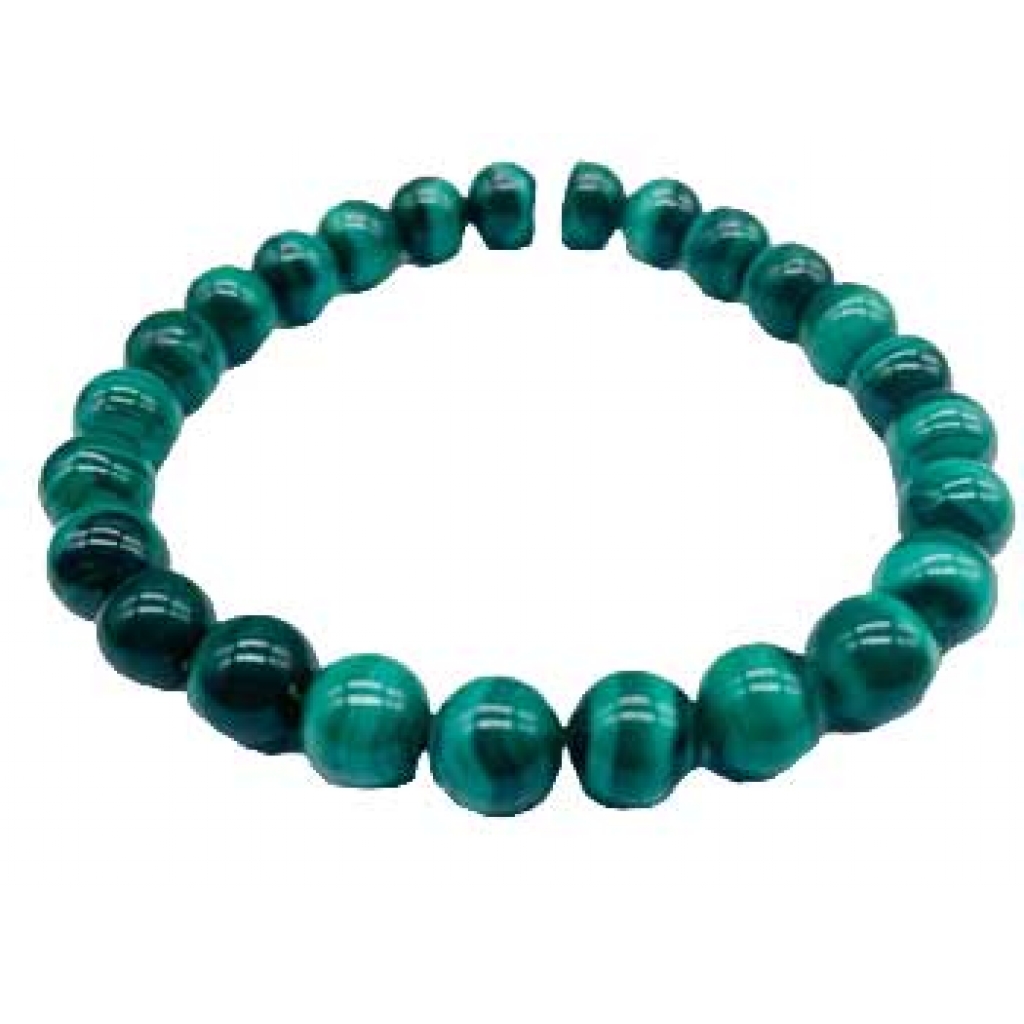 8mm Malachite Beaded Bracelet for Energy Alignment