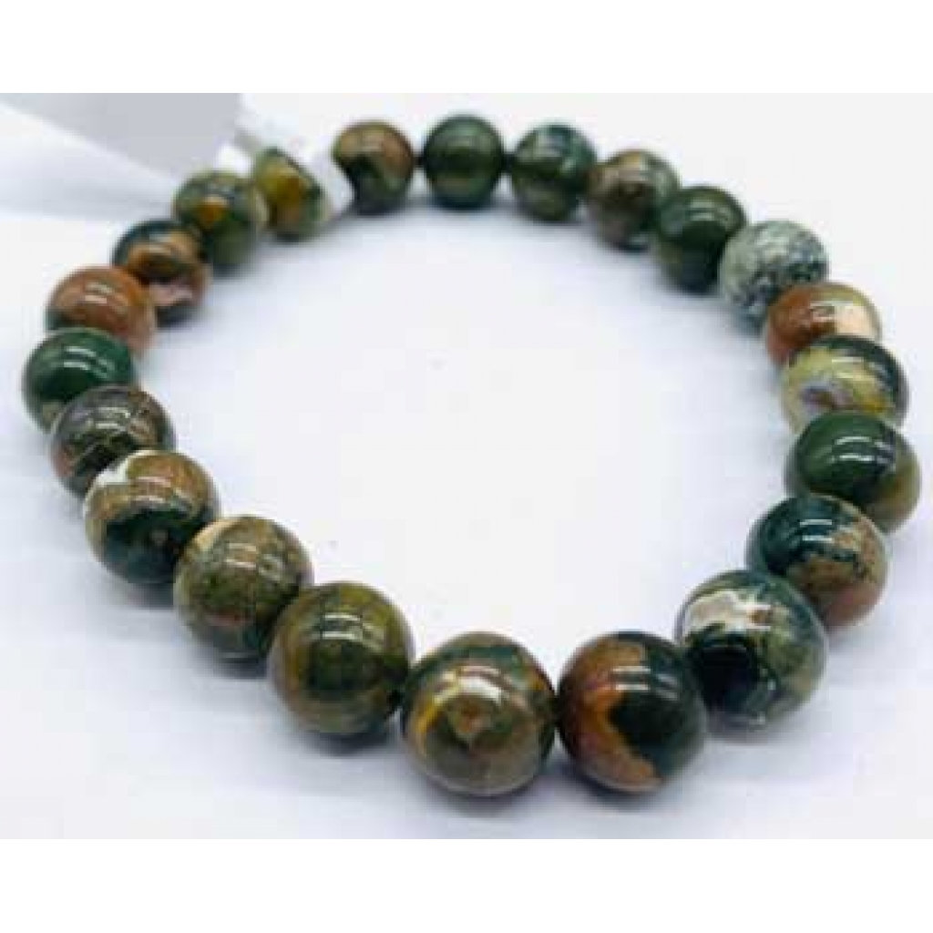 8mm Adjustable Rhyolite Bracelet for Goals