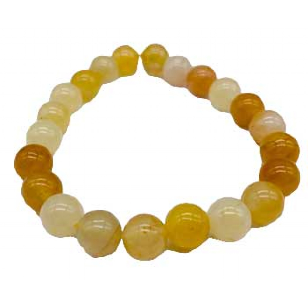 8mm Jade & Golden Silk Bracelet - Stone of Wisdom