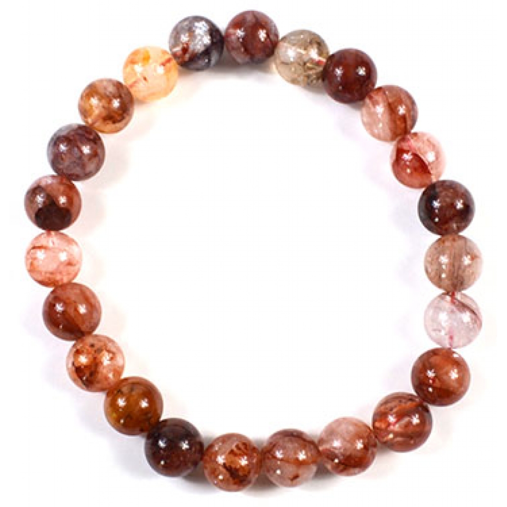 8mm Fire Quartz Beaded Bracelet