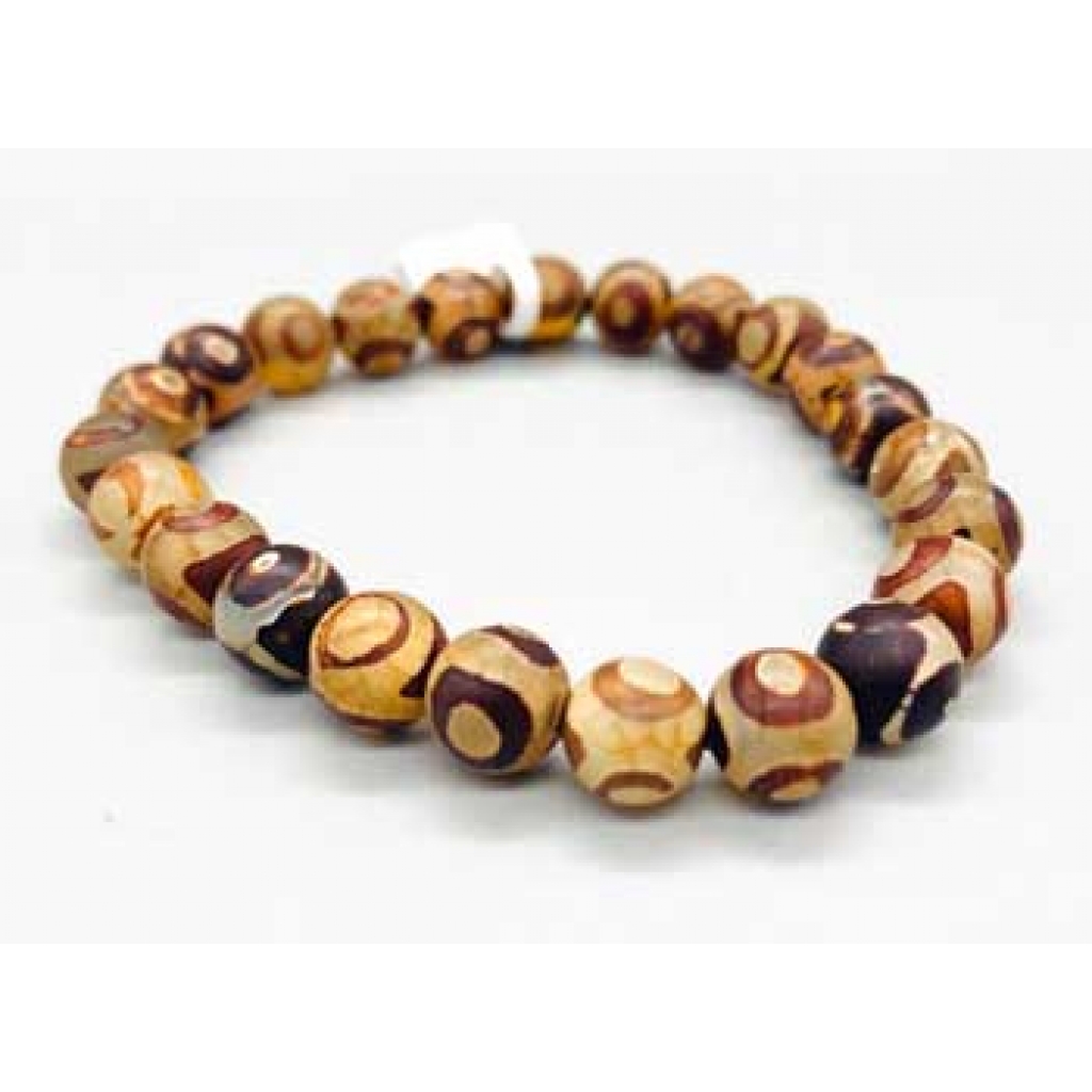 8mm Agate Tibetan Bracelet - Healing and Protection