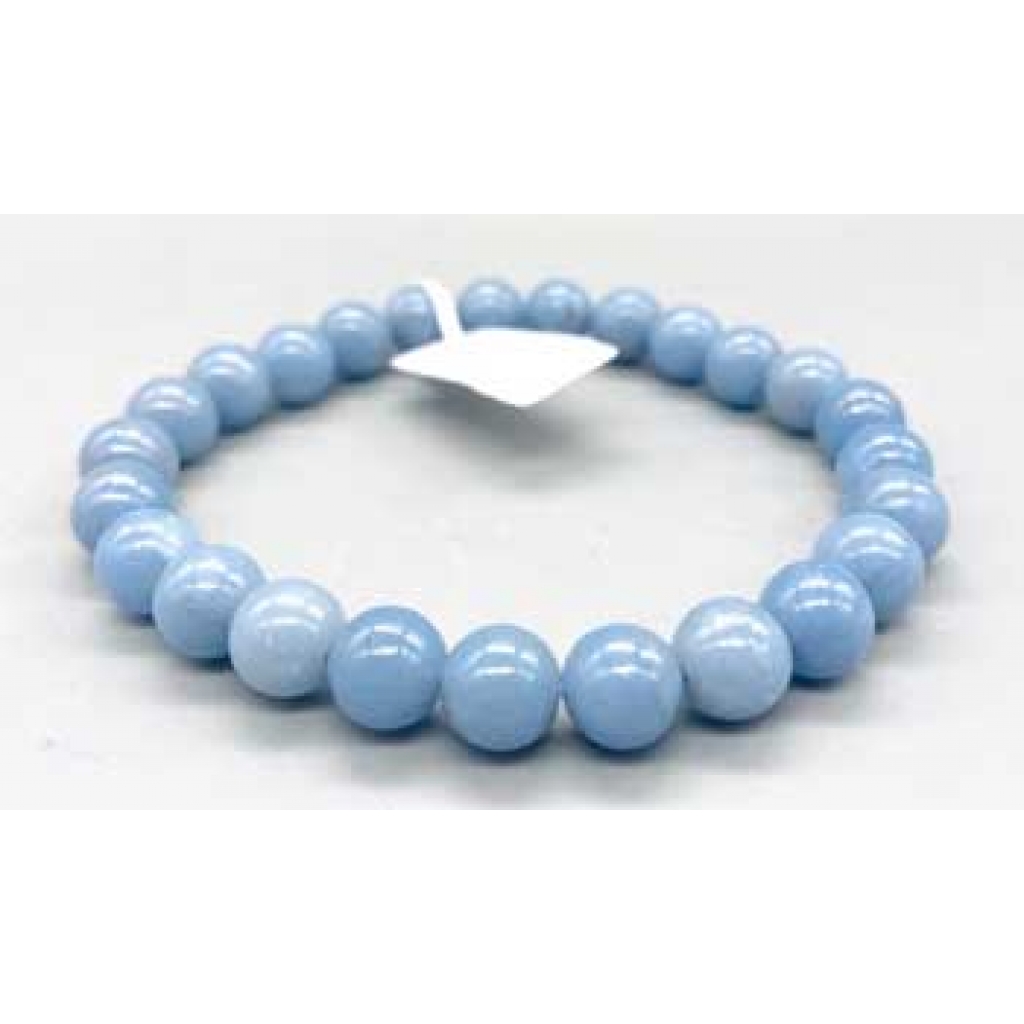 8mm Angelite Bracelet for Peace and Comfort