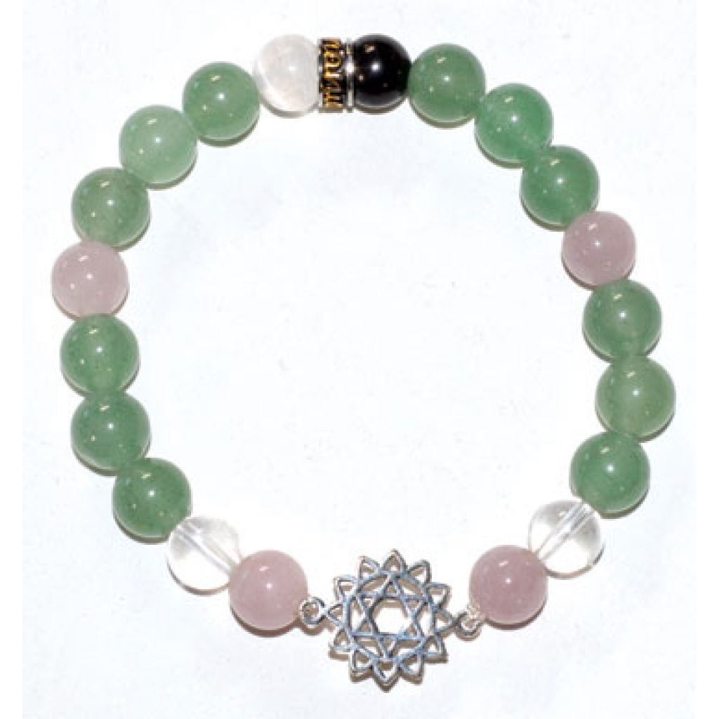 8mm Chakra Heart Bracelet: Healing Emotional Energies