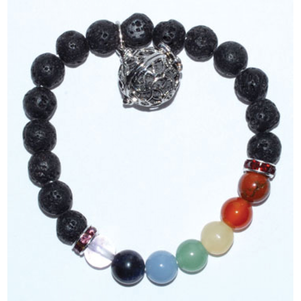 Aromatherapy Lava/Chakra Bracelet