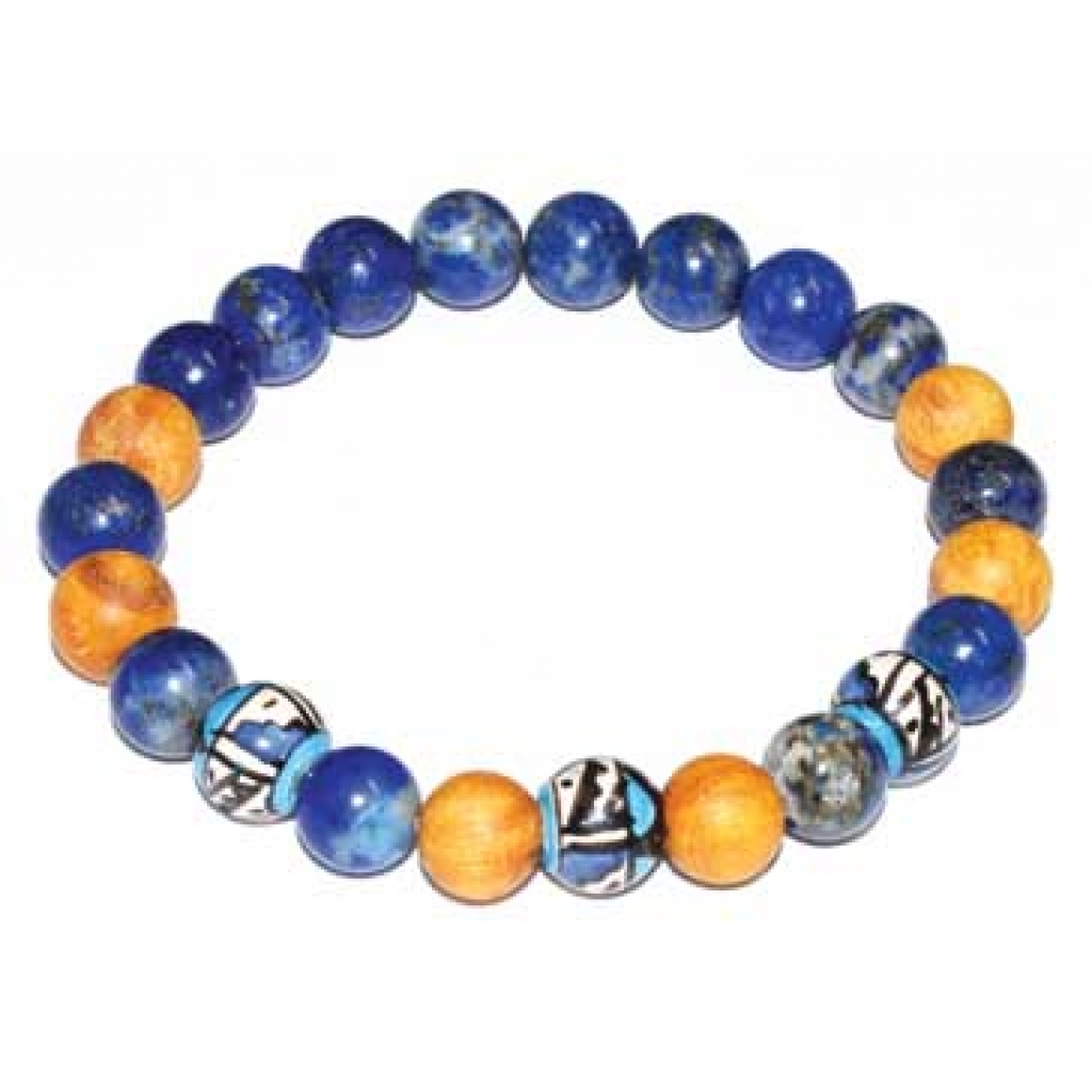 8mm Palo Santo & Lapis Bracelet - Double the Healing Power