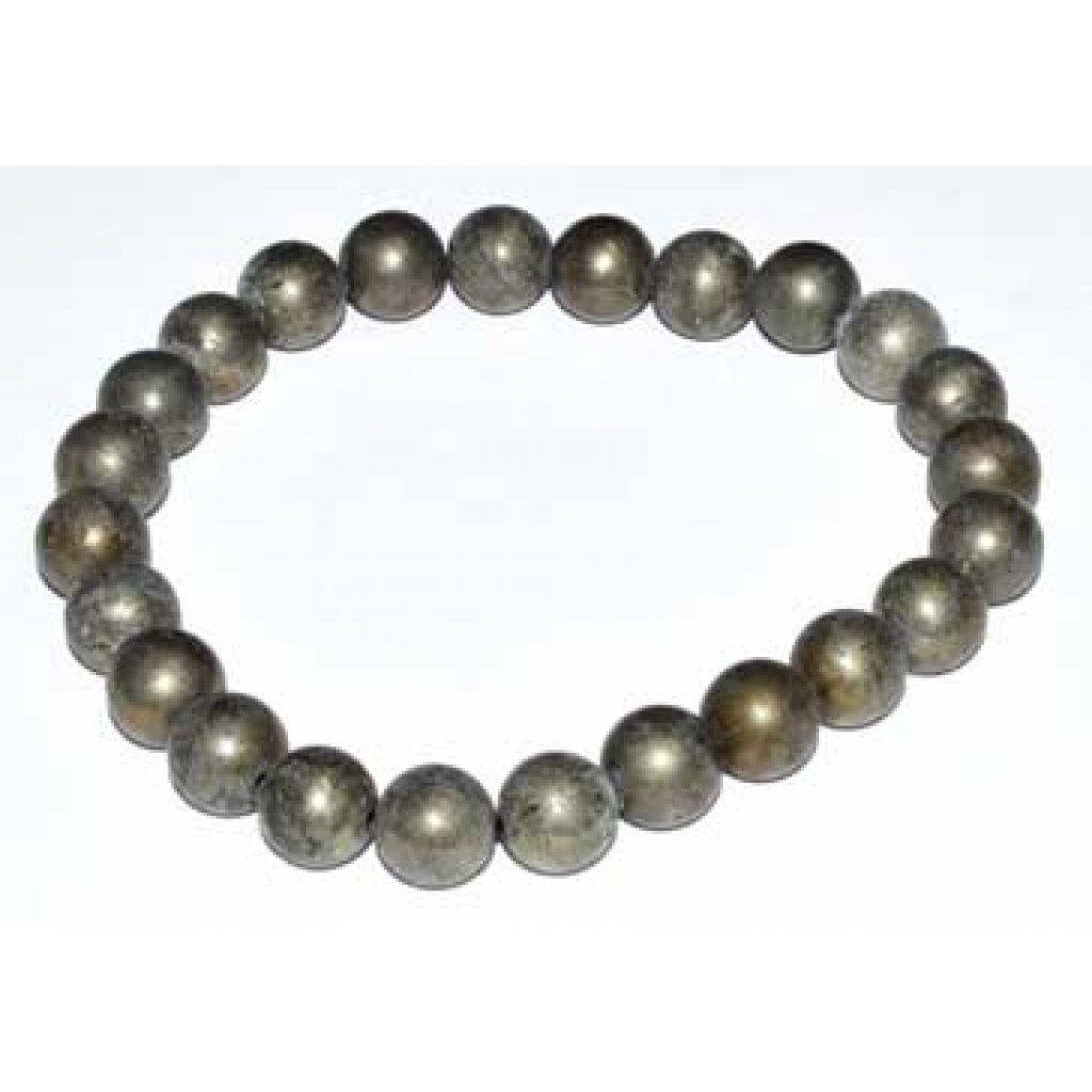 8mm Pyrite Bracelet for Protection and Prosperity