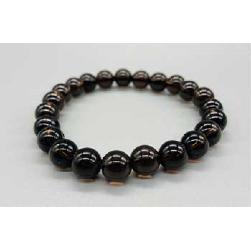 8mm Smoky Quartz Bracelet - Calming Energy