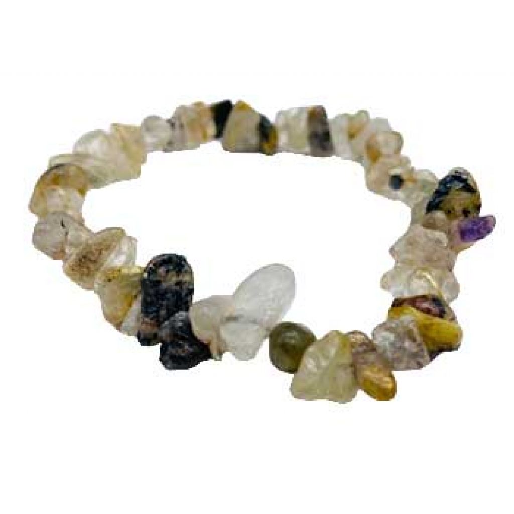 Rutilated Quartz Chip Bracelet