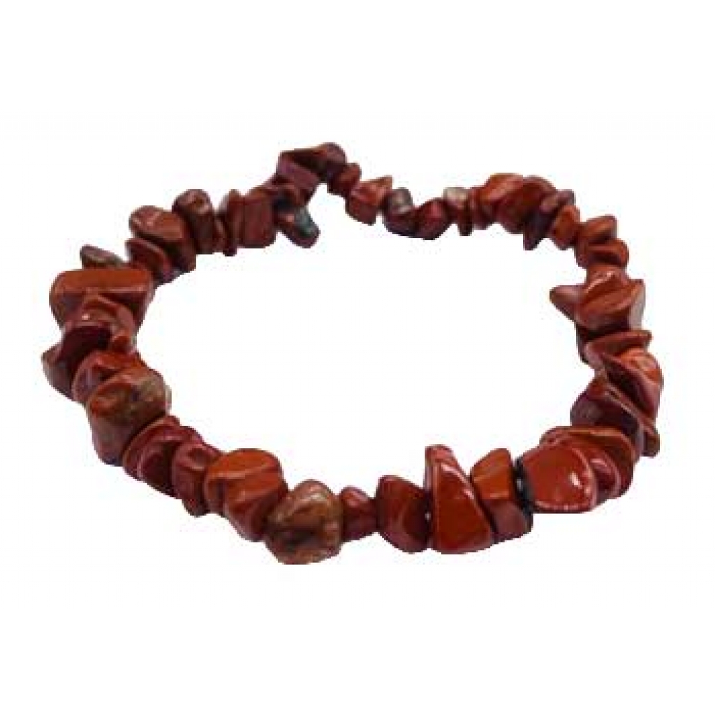 Red Jasper Chip Bracelet - A One-Size Solution for Energy and Purification