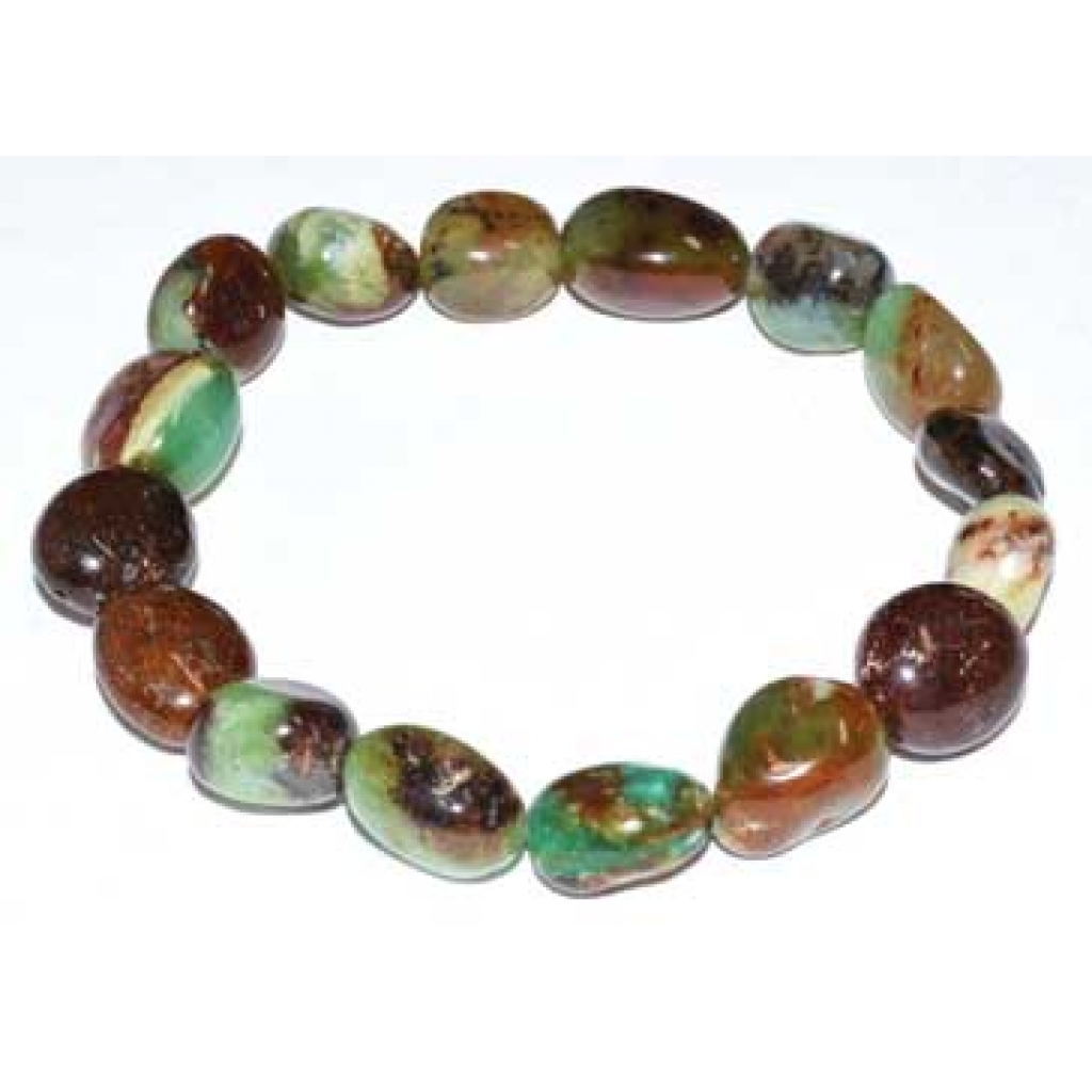 Chrysoprase Nugget Bracelet - Luck and Serenity