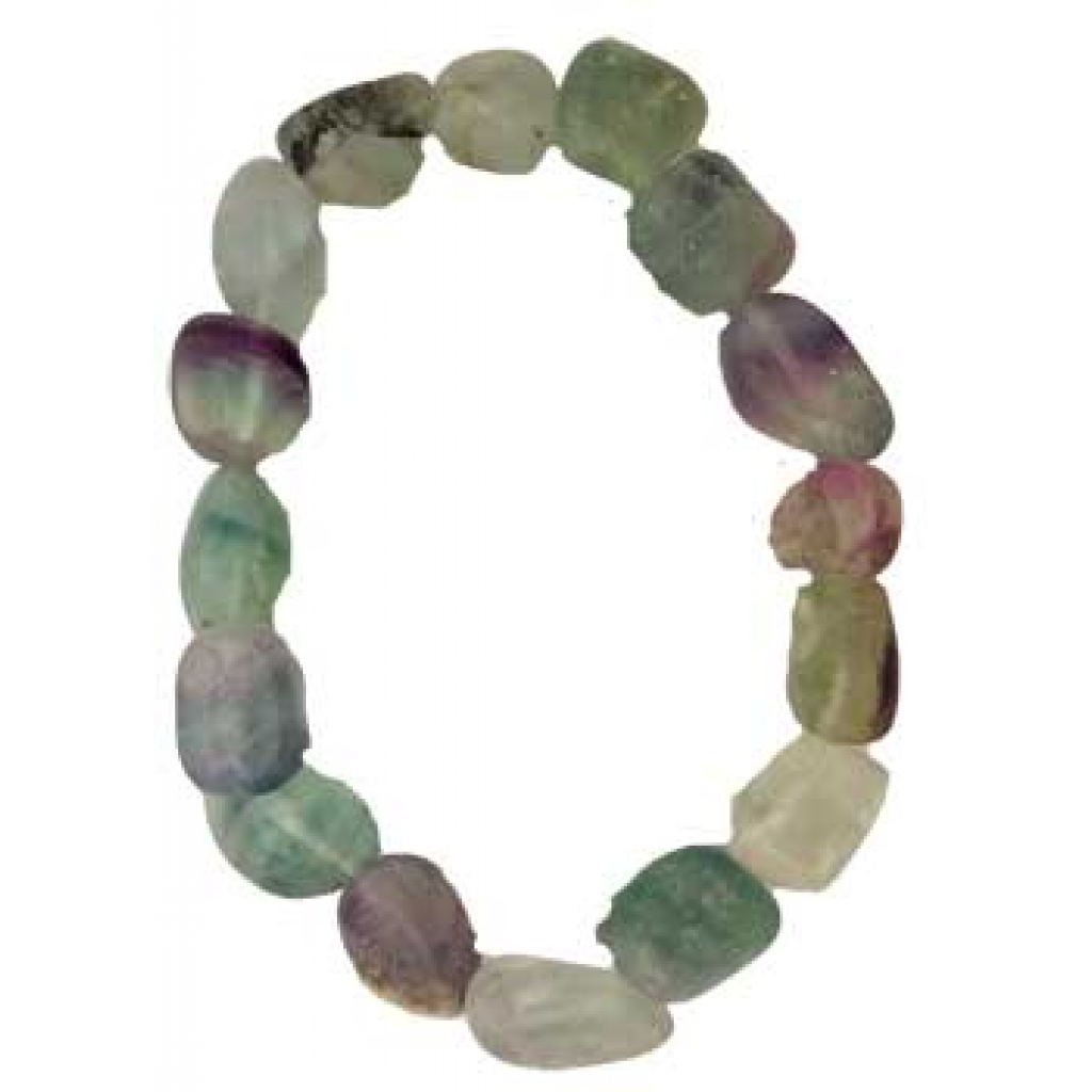 Fluorite Rainbow Gemstone Bracelet