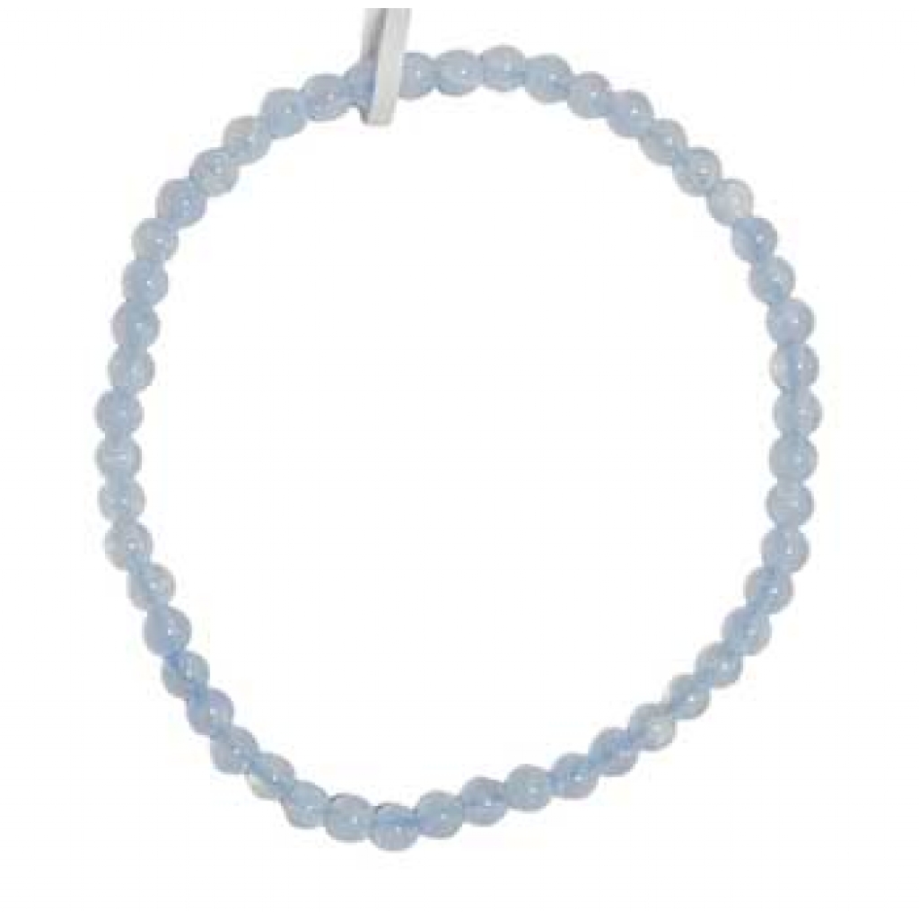 4mm Blue Lace Agate Stretch Bracelet for Peace and Confidence