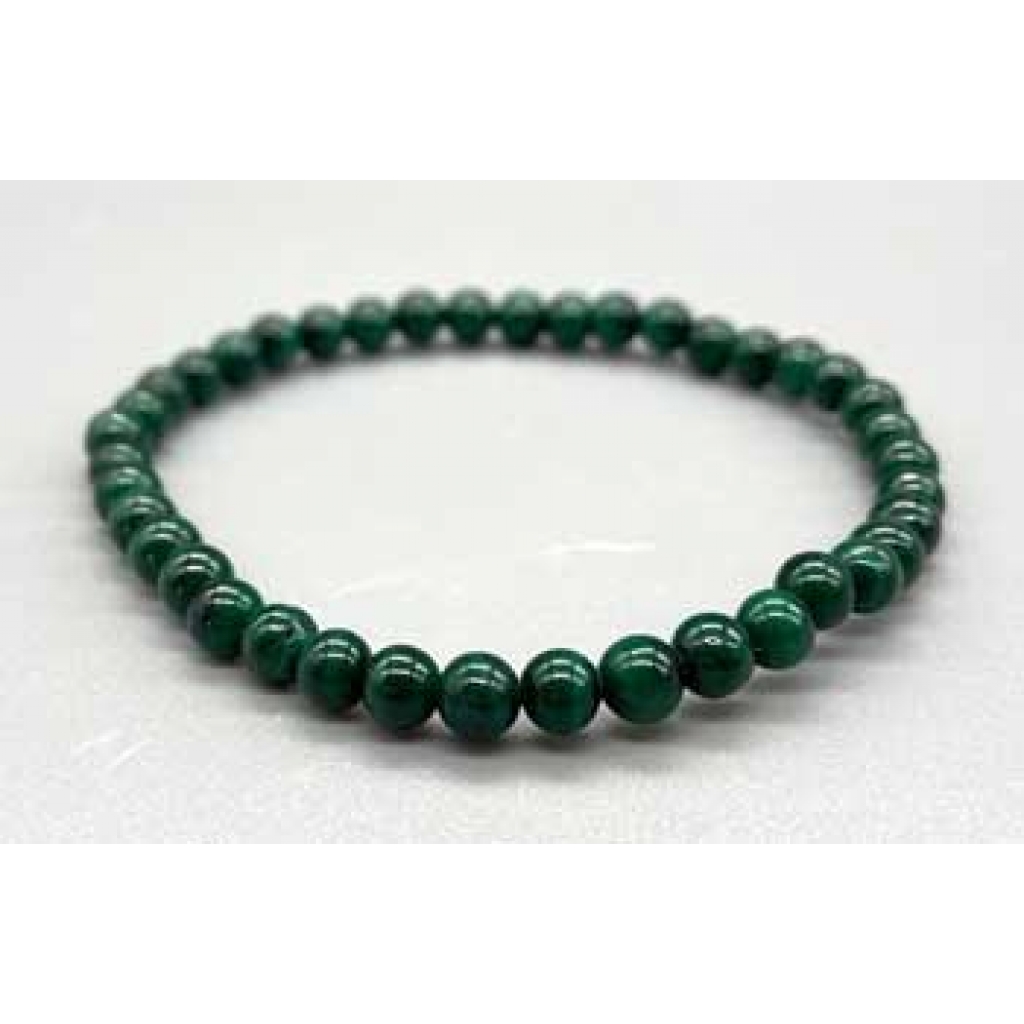 4mm Malachite Stretch Bracelet - Energy Alignment