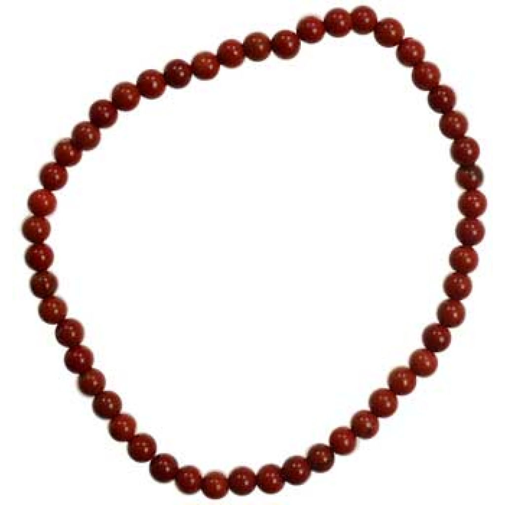 4mm Red Jasper Stretch Bracelet - Energy and Balance