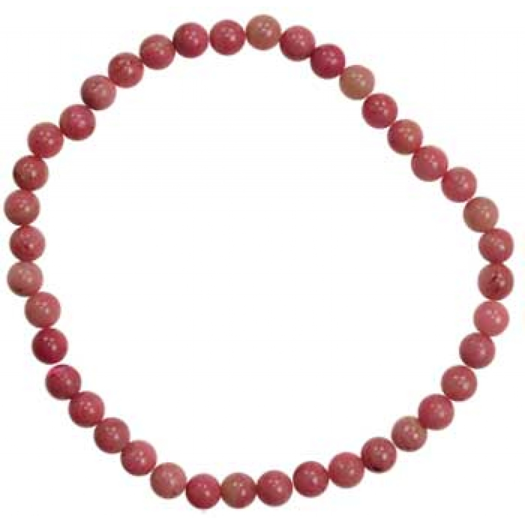 4mm Rhodonite Stretch Bracelet - Healing Stone