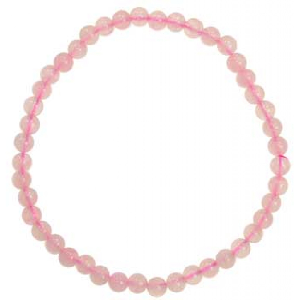 4mm Rose Quartz Stretch Bracelet for Love and Healing