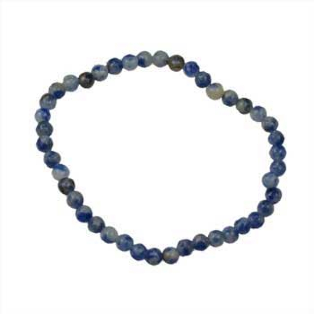 4mm Sodalite Stretch Bracelet for Emotional Healing