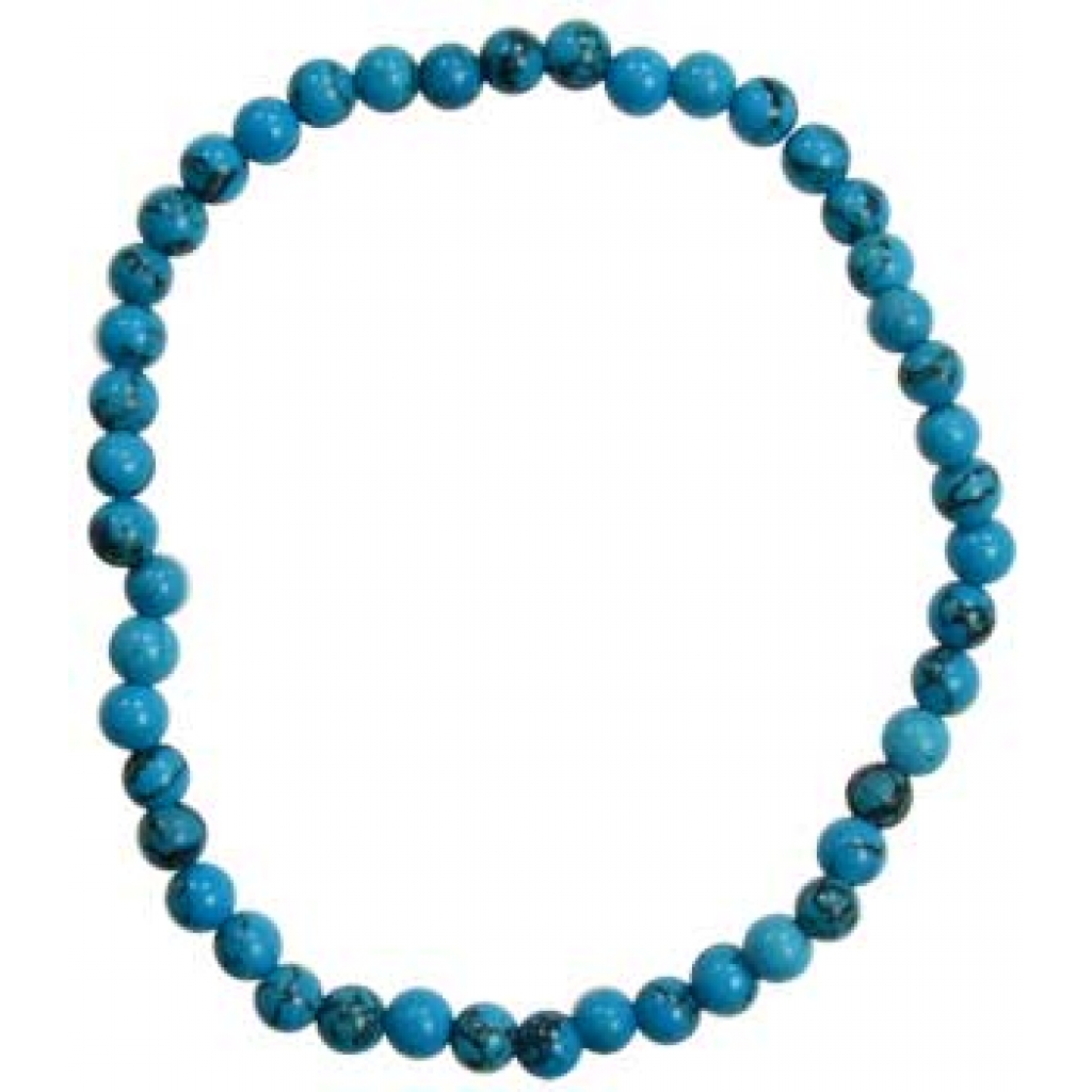 4mm Turquoise Stretch Bracelet - Protection and Luck