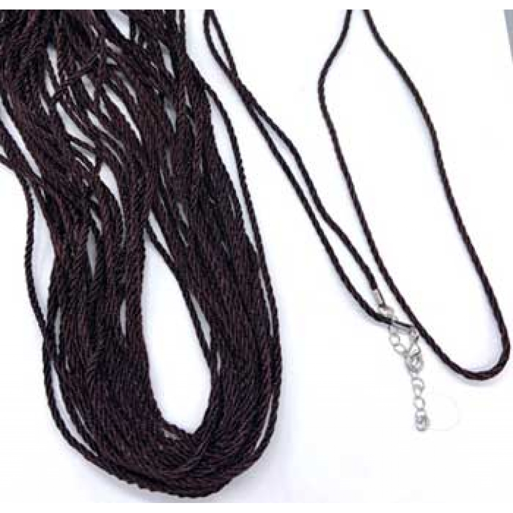 Set of 25 - Braided Necklace Brown Cord 2mm