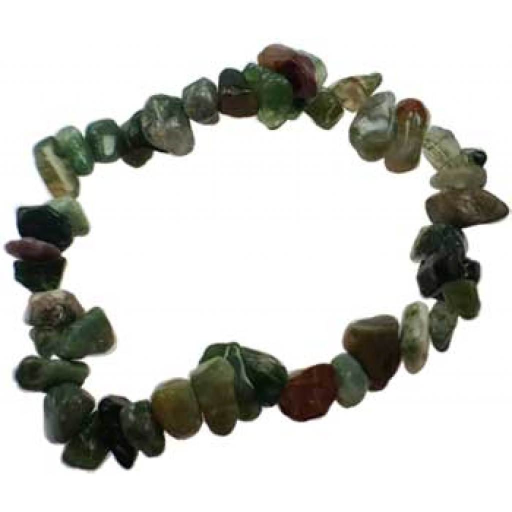 Bloodstone Chip Bracelet - Healing Energy