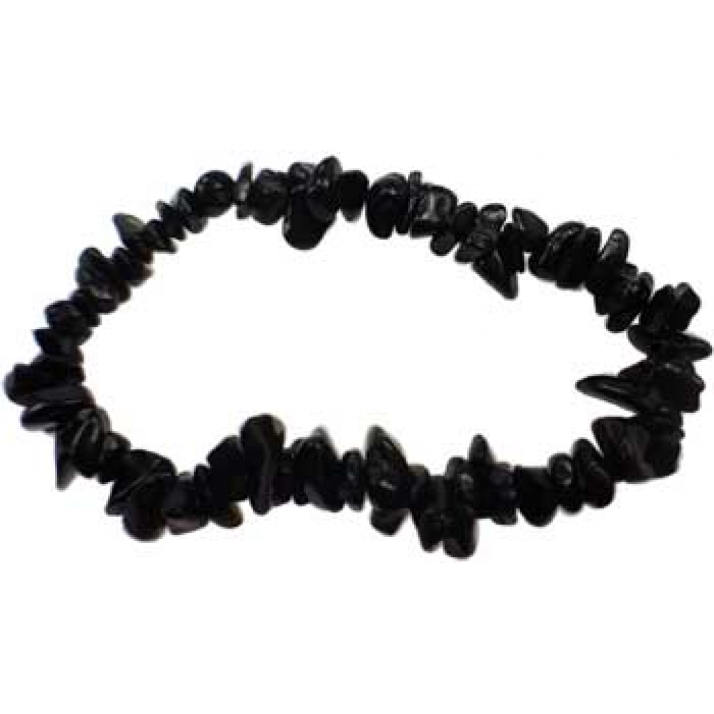 Obsidian Black Chip Bracelet