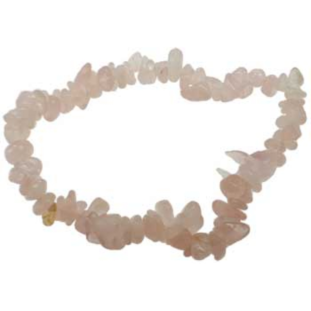 Rose Quartz Chip Bracelet - Embrace Love and Healing Energy