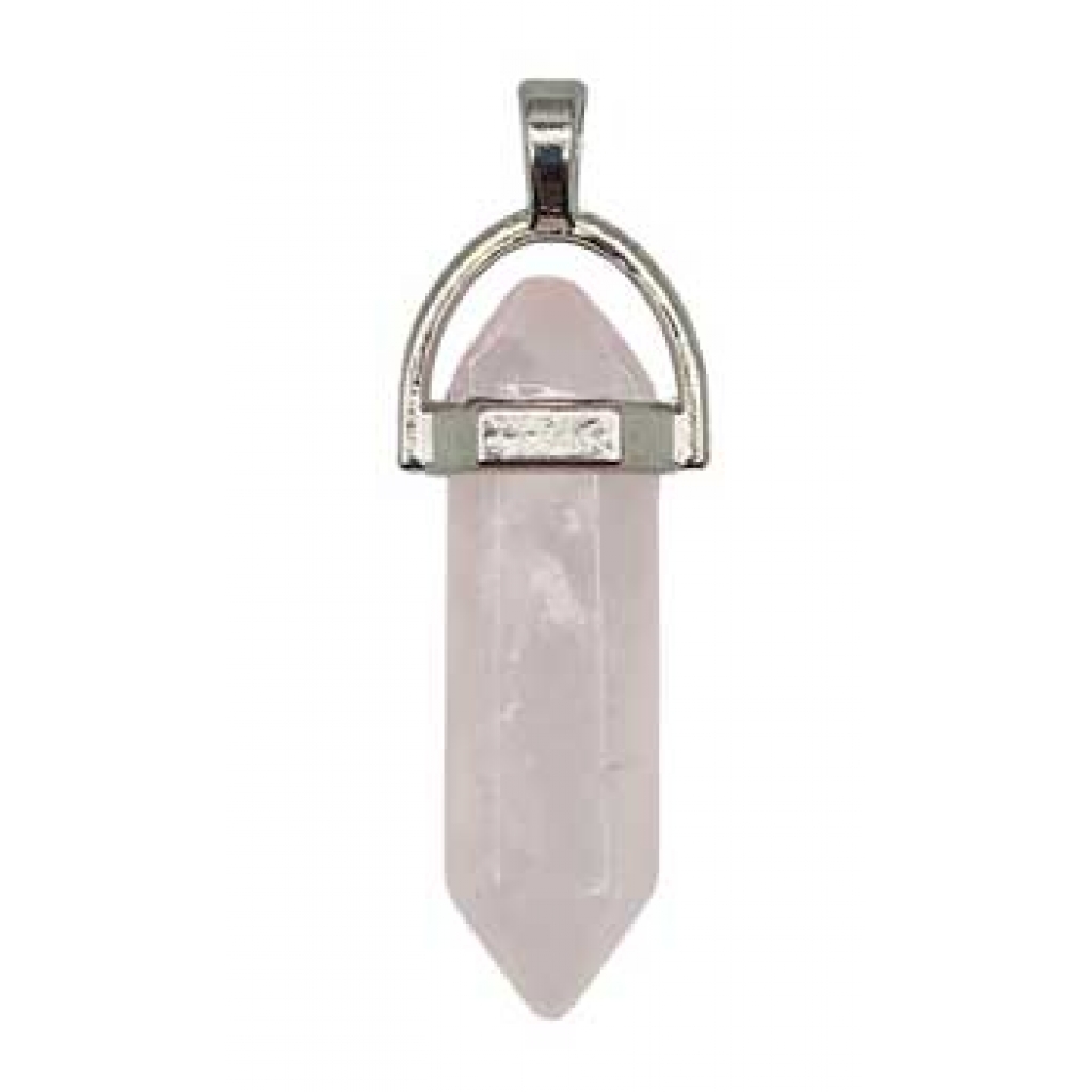 Double Terminated Rose Quartz Pendant