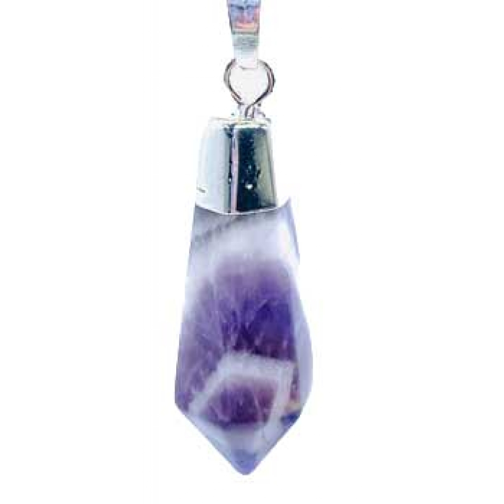 Chevron Amethyst Pendant for Healing and Peace of Mind