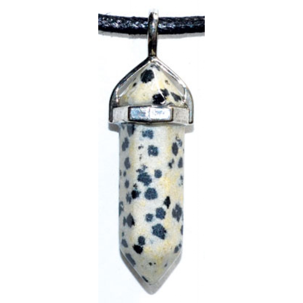 Dalmatian Stone Joy Double Terminated Pendant