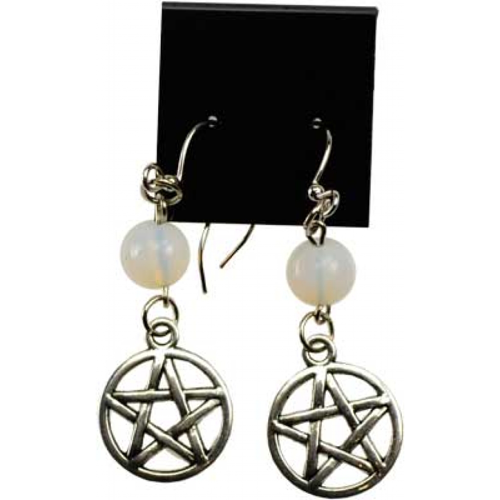 Opalite Pentagram Earrings