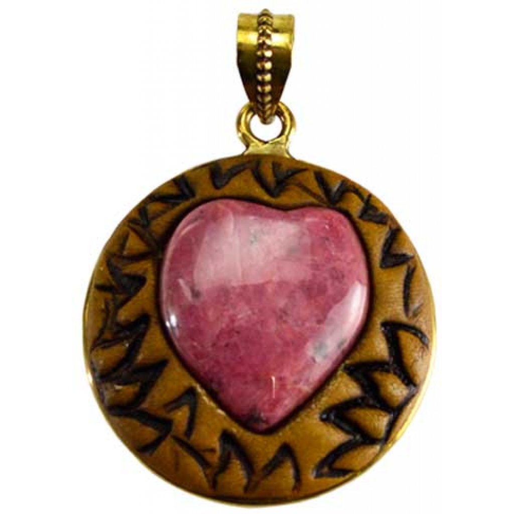 Clay and Gemstone Power Pendant