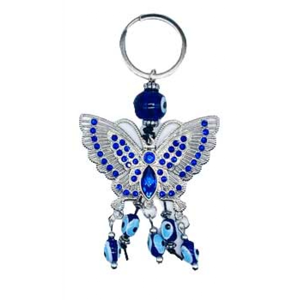 Butterfly Keychain with Evil Eye Protection